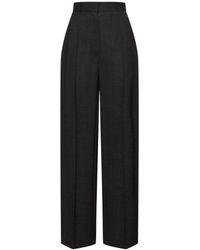 The Row - Gordon ハイウエストウールワイドパンツ - Lyst