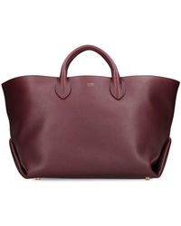Khaite Medium Amelia Envelope Leather Tote Bag in Brown | Lyst