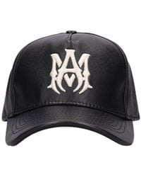 Amiri - Ma Logo Leather Baseball Cap - Lyst