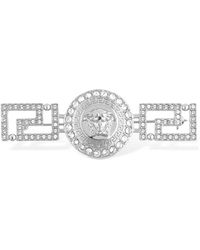 Versace Greek Motif Brooch W/ Crystals - Mehrfarbig
