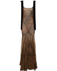Nina Ricci - Printed Silk Muslin Long Dress - Lyst