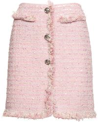 Giambattista Valli - Cotton Bouclé Blend Mini Skirt - Lyst