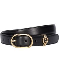 Gucci - 25Mm Round Interlocking G Leather Belt - Lyst