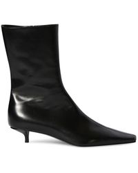 The Row - Shrimpton 35 Leather Ankle Boots - Lyst