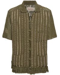 BAZISZT - Crocheted Cotton Shirt - Lyst