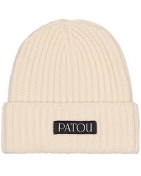 Patou - Ribbed Wool & Cashmere Beanie Hat - Lyst