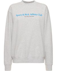 Sporty & Rich - Unisex-sweatshirt Aus Baumwolle "athletic Club" - Lyst
