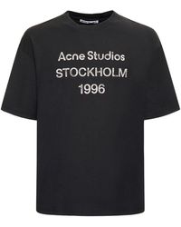 Acne Studios - T-shirt Aus Baumwolle "exford 1996" - Lyst