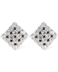 Alessandra Rich - Square Crystal Stud Earrings - Lyst