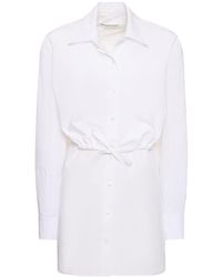 Alexander Wang - Double Layered Self-Tie Shirt Mini Dress - Lyst