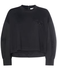 Max Mara - Cotton Jersey Sweatshirt W/ Embroidery - Lyst