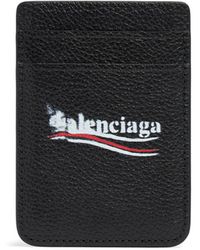 Balenciaga - Cash Magnet Leather Card Holder - Lyst