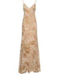 Blumarine - Printed Viscose Long Dress - Lyst