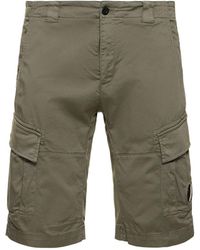 C.P. Company - Shorts cargo in cotone stretch - Lyst