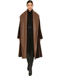 Max Mara Cappotto Reversibile In Shearling - Marrone