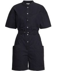 Isabel Marant - Kiara Belted Cotton Overalls - Lyst