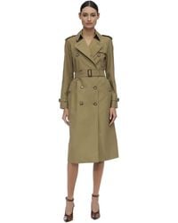 Burberry Trench De Lona De Algodón - Verde