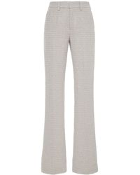 Alessandra Rich - Mid Rise Sequined Tweed Straight Pants - Lyst