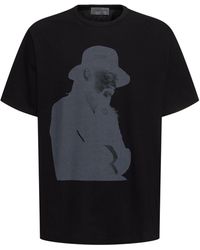 Yohji Yamamoto - Bedrucktes T-shirt Aus Baumwolle - Lyst