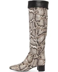 Giuseppe Zanotti Stivali In Pelle Stampa Serpente 45Mm - Multicolore