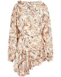 Isabel Marant - Tharya Printed Silk Mini Dress - Lyst