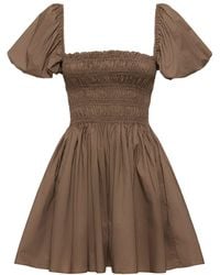 Matteau - Ruffled Cotton Mini Dress - Lyst