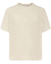 Bottega Veneta - T-shirt in cotone crochet - Lyst