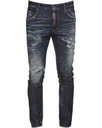 DSquared² 14cm Jeans Aus Baumwolldenim "super Twinky" - Blau