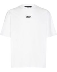 DSquared² - T-shirt Aus Bio-baumwolle Mit Logo - Lyst