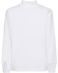 Sacai - Logo High Neck L/S Cotton T-Shirt - Lyst
