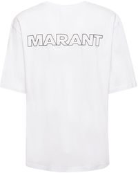 Isabel Marant - T-shirt oversize en jersey de coton imprimé logo - Lyst
