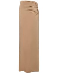 Magda Butrym - Draped Jersey Cutout Long Skirt - Lyst