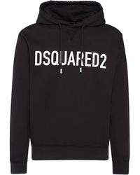 DSquared² - Hoodie Aus Baumwolljersey Mit Logodruck - Lyst