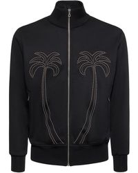 Palm Angels - Milano Stud Zip-Up Tech Track Sweatshirt - Lyst
