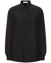 Michael Kors - Silk & Cotton Taffeta Shirt - Lyst