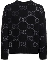 Gucci - gg Wool & Acrylic Crewneck Sweater - Lyst
