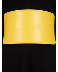 Loewe Cinturón Maxi De Piel Con Logo - Amarillo