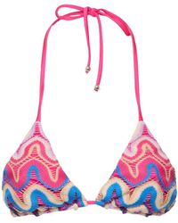 PATBO - Crochet Triangle Bikini Top - Lyst