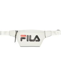 Fila Sequined Logo Woven Belt Bag - White