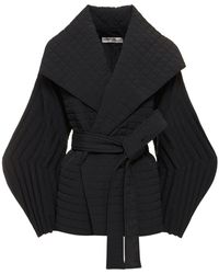 Issey Miyake - Quilted Belted Short Jacket - Lyst