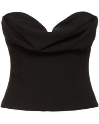 Magda Butrym - Strapless Wool Blend Corset Top - Lyst