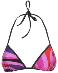 Emilio Pucci - Printed Lycra Bikini Top - Lyst