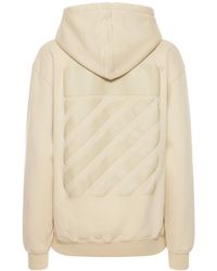 Natural gym and workout clothes gym and workout clothes Off-White c/o Virgil Abloh Activewear Womens Activewear Off-White c/o Virgil Abloh Cotton Logo-print Cropped Sweatshirt in Brown 