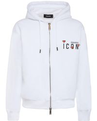 DSquared² - Icon Heart Cool Fit Zip Hoodie - Lyst