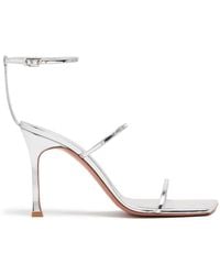 AMINA MUADDI - 95Mm Maya Mirror Leather Sandals - Lyst