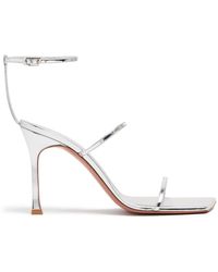 AMINA MUADDI - 95Mm Maya Mirror Leather Sandals - Lyst