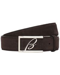 $650 NEW BRIONI Brown Hand Made Leather Belt Size 38 US 54 Euro 100 CM 