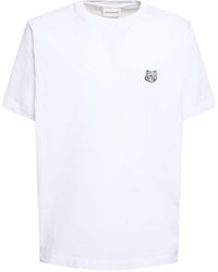 Maison Kitsuné - T-shirt con patch - Lyst