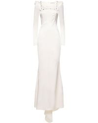 Alessandra Rich - Square-neck Silk-blend Gown - Lyst