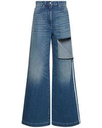 Peter Do - Cotton Cut Out Wide Jeans - Lyst